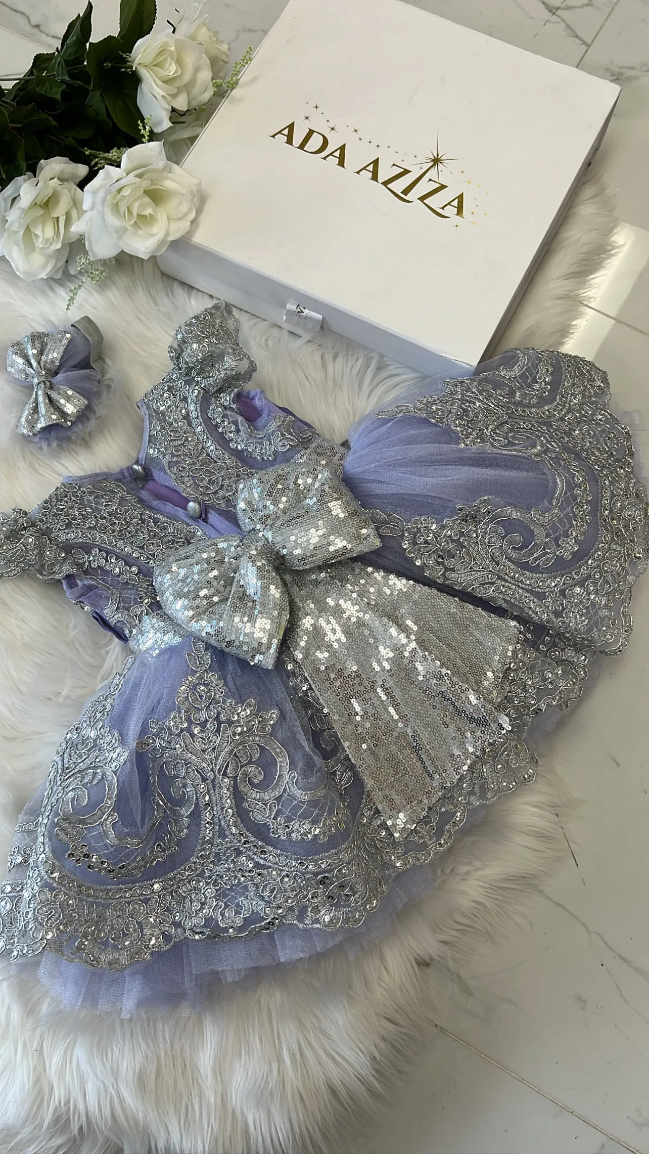 Esmeralda dress lilac and silver