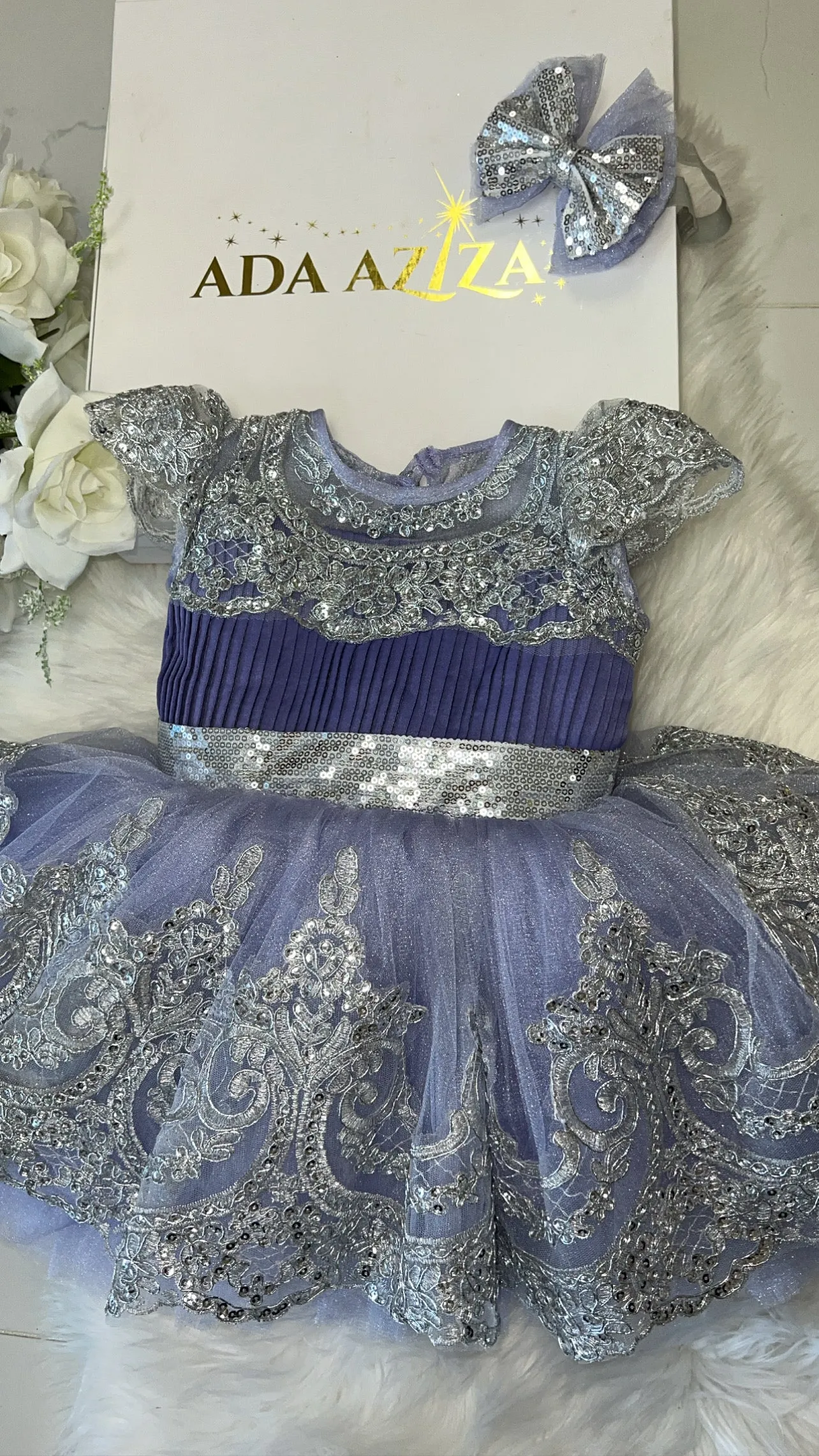 Esmeralda dress lilac and silver