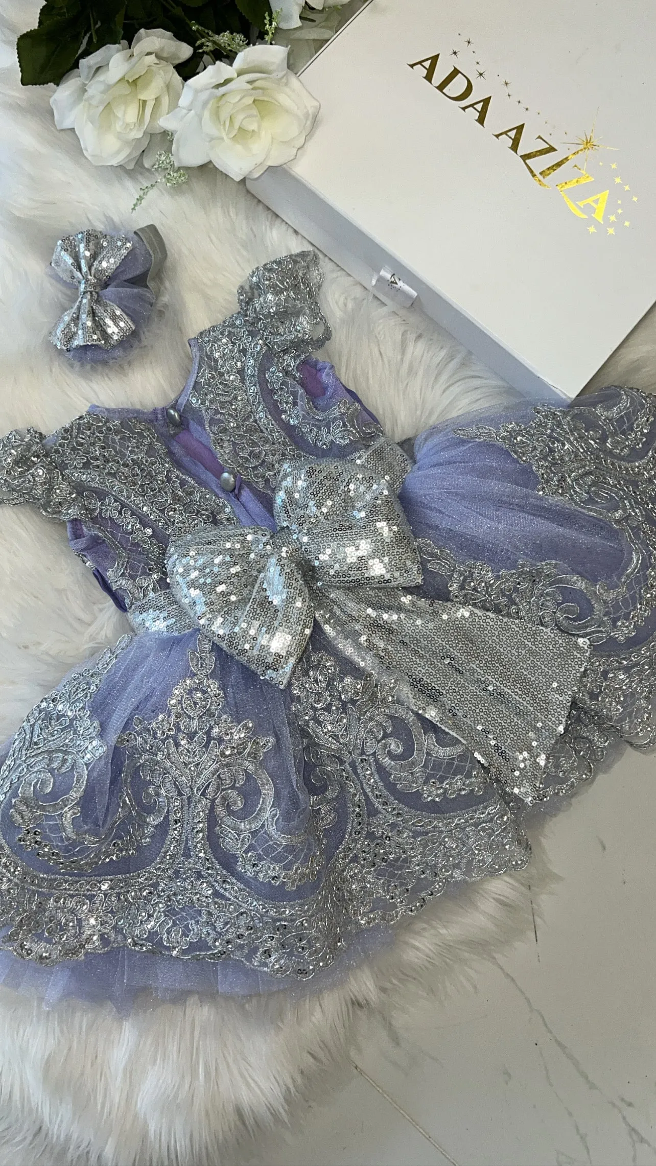 Esmeralda dress lilac and silver