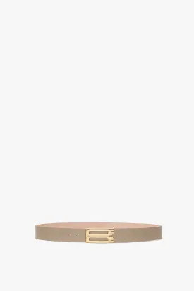 Exclusive Jumbo Frame Belt In Beige Leather