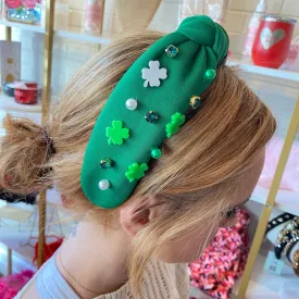 FOUR LEAF SHAMROCK ST. PATTY'S DAY GREEN HEADBAND