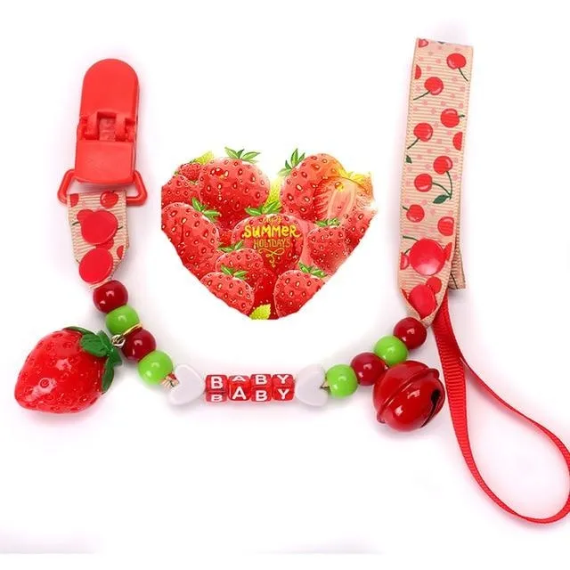 Fruity Baby Pacifier Clips