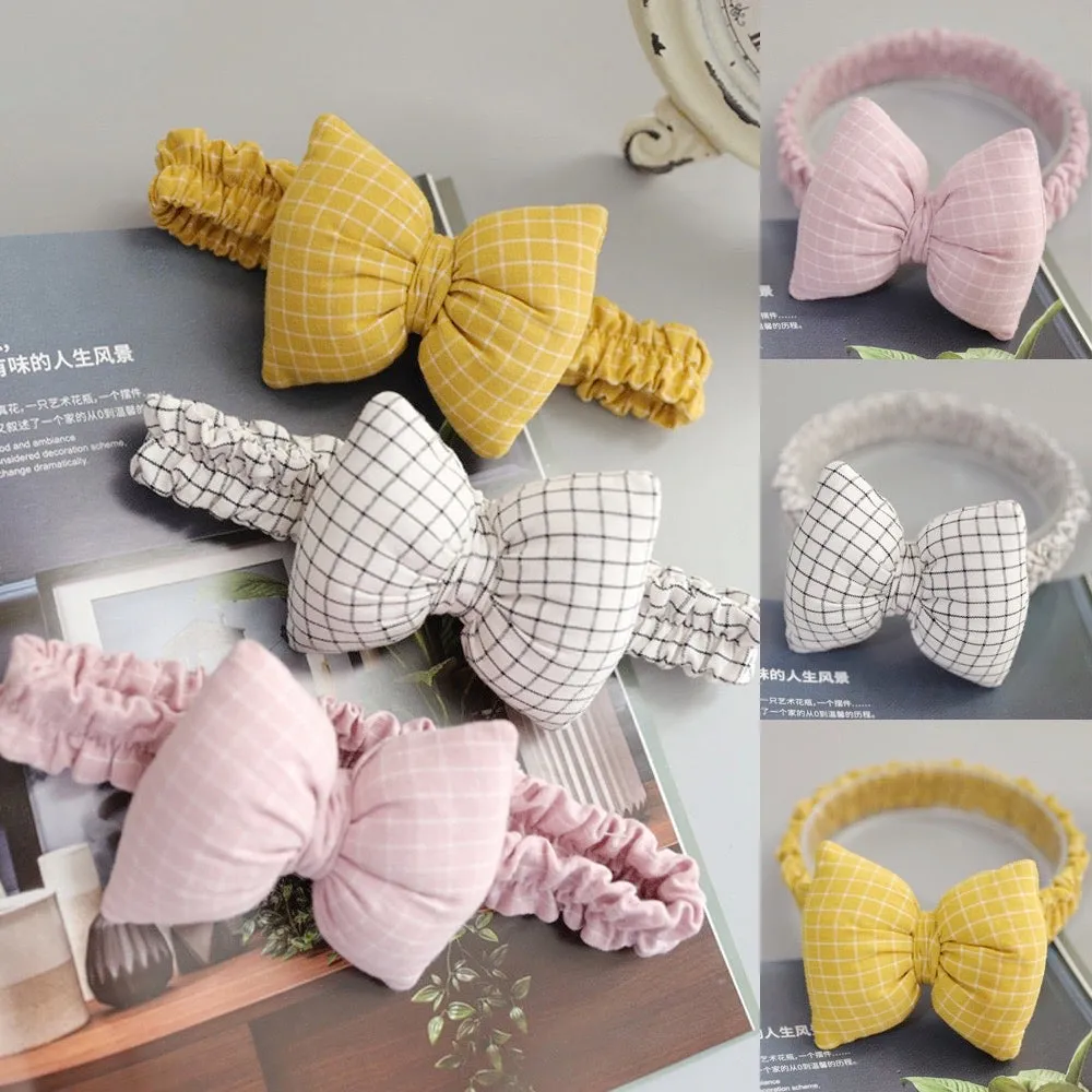 Girls 3D Plaid Bow Elastic Headband - ONLY 2 LEFT !!!