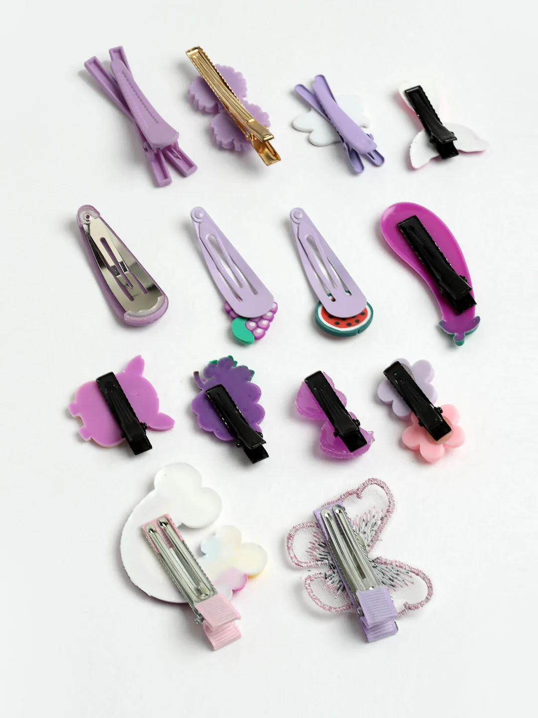 Girls Set of 14 Embellished Hair Clips