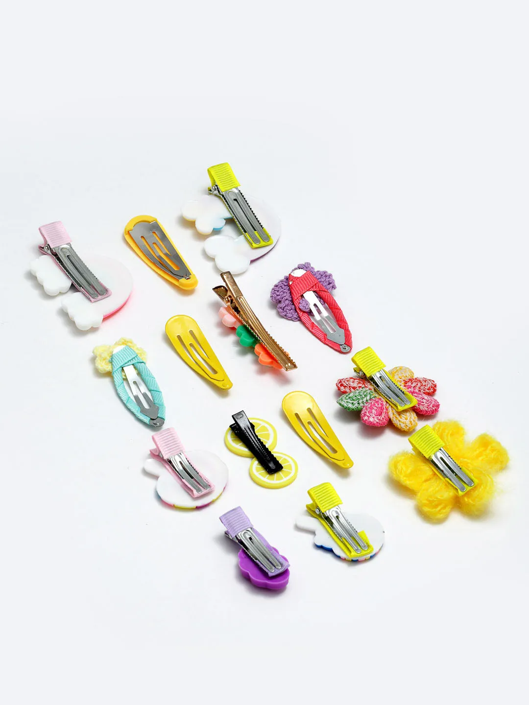 Girls Set of 14 Embellished Hair Clips