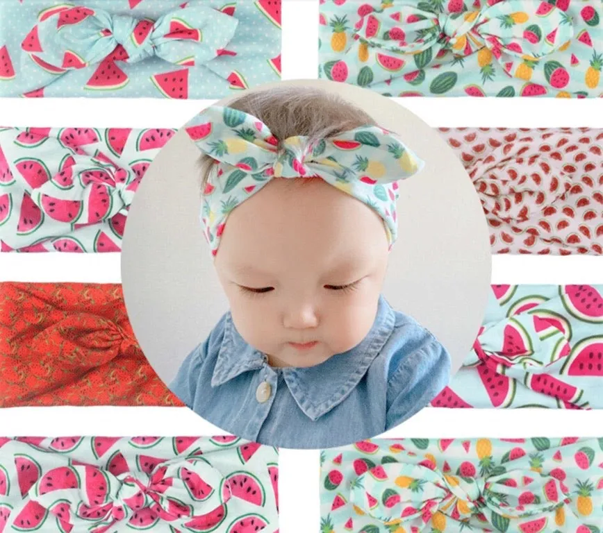 Girls Wide Fruit Print Headband