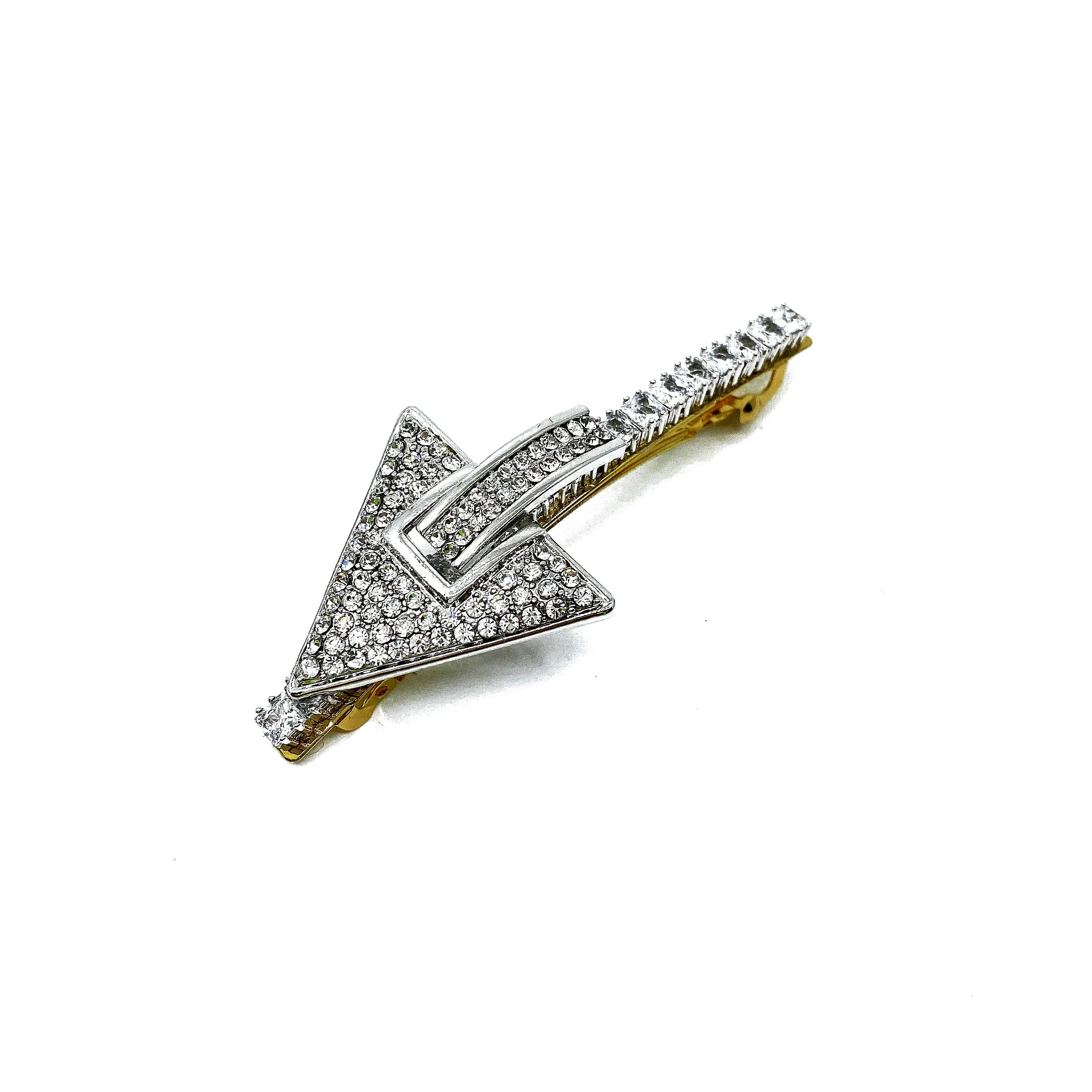 GLASS CRYSTAL LINEAR BAR HAIR CLIP