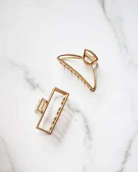 Gold Hair Claw Clips