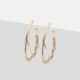 Gold Knot Hoop Earrings