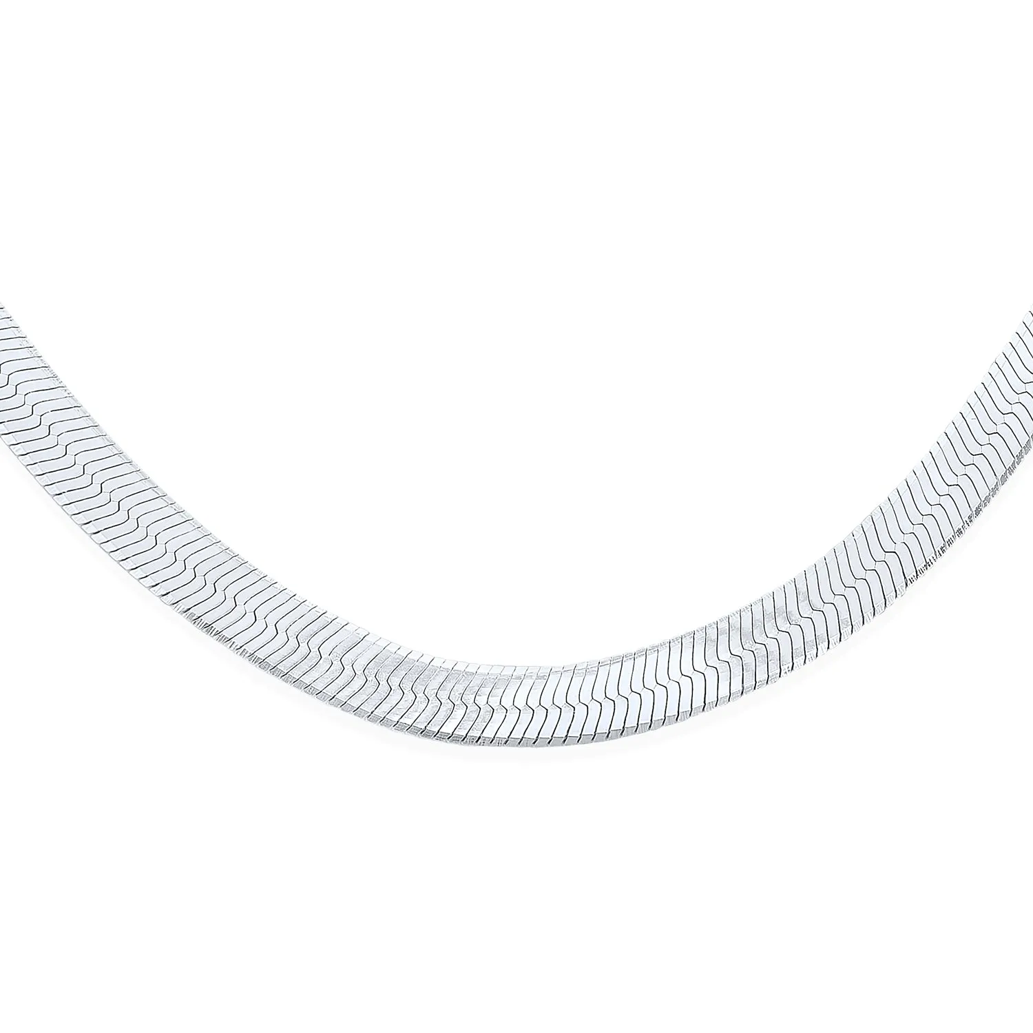 Gold Plated Sterling Silver Herringbone Snake Omega Choker Necklace 16-24 Inch