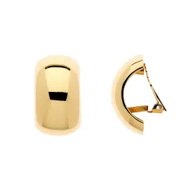 Gold Statement Curve Clip Earrings