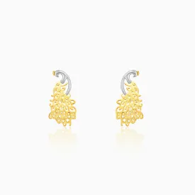 Golden Peacock Earrings