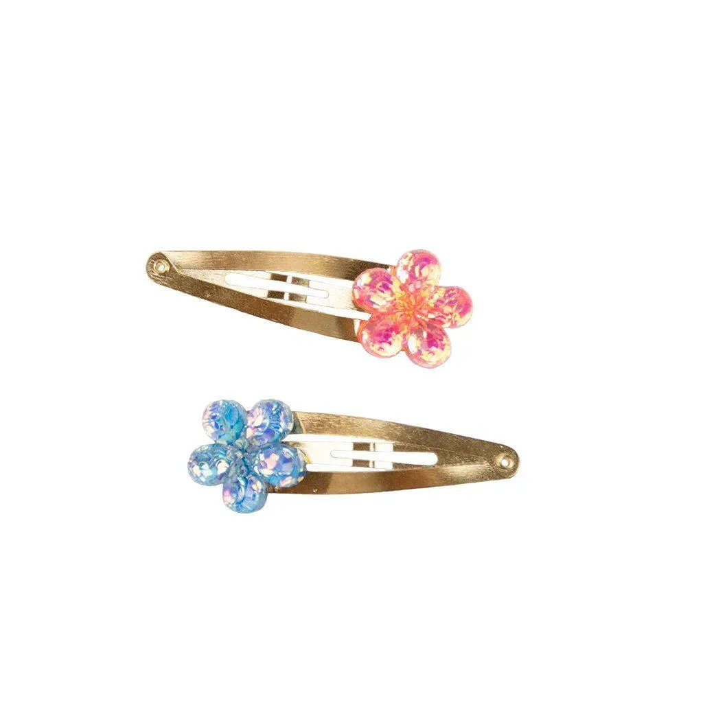 Great Pretenders Shimmer Flower Hair Clips 2pc