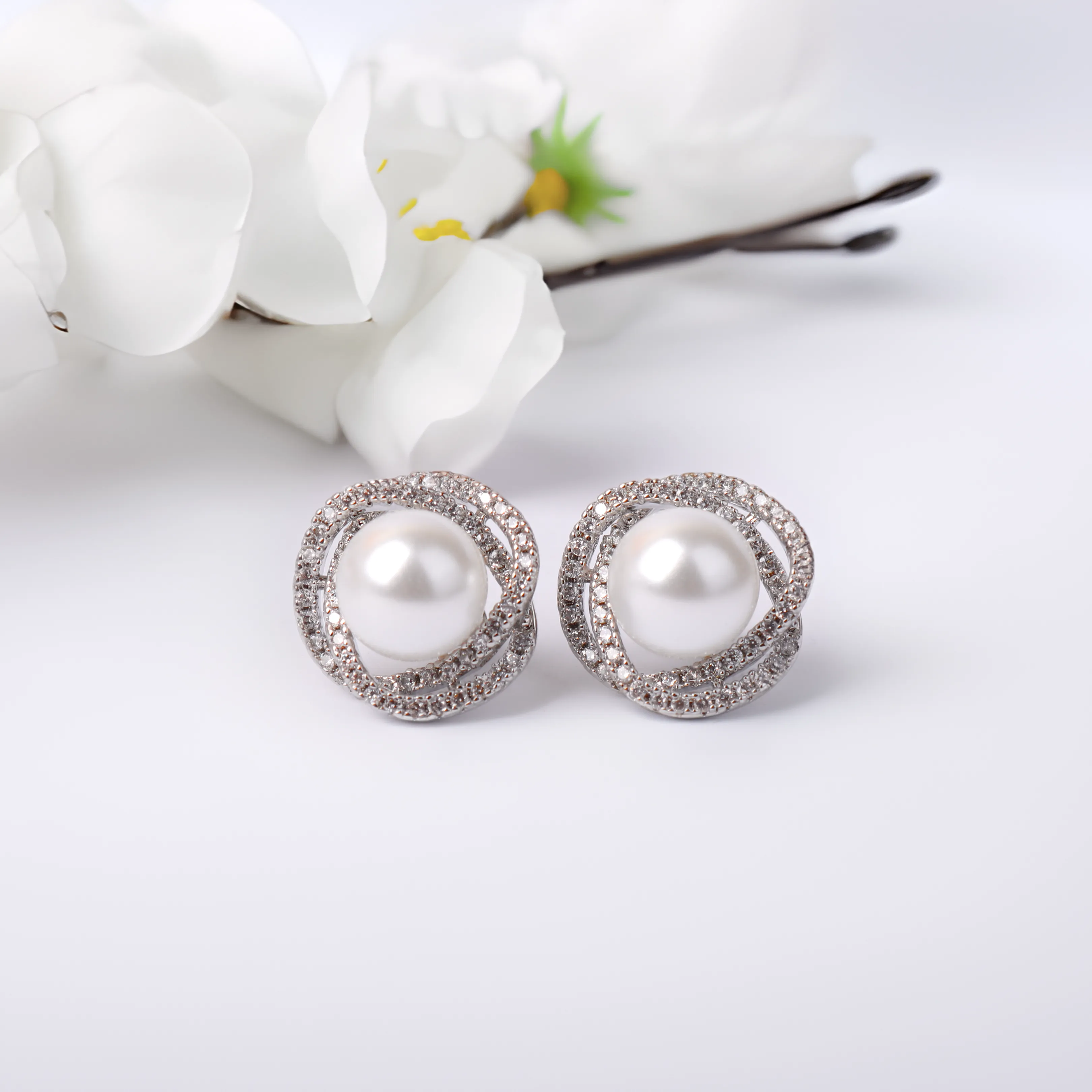 G.Silver Pearl Earring.