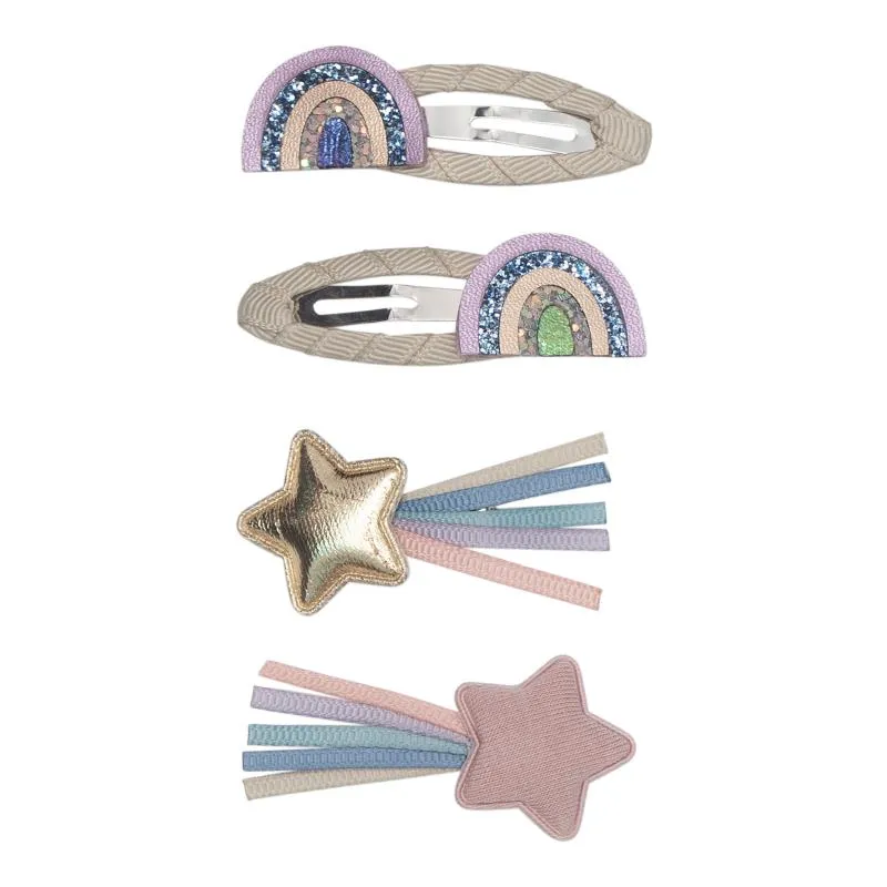 Hair Clips - Rainbows Stars