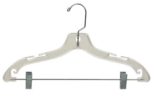 Hangers. Ladies, suit, (combo). Clear/crystal plastic. 20 pack.