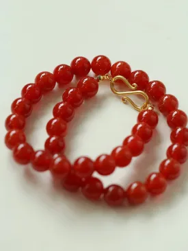 Harmonious Gemstone Necklaces Red Onyx 10mm