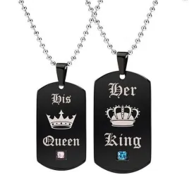 Her King & His Queen Matching Necklaces Set