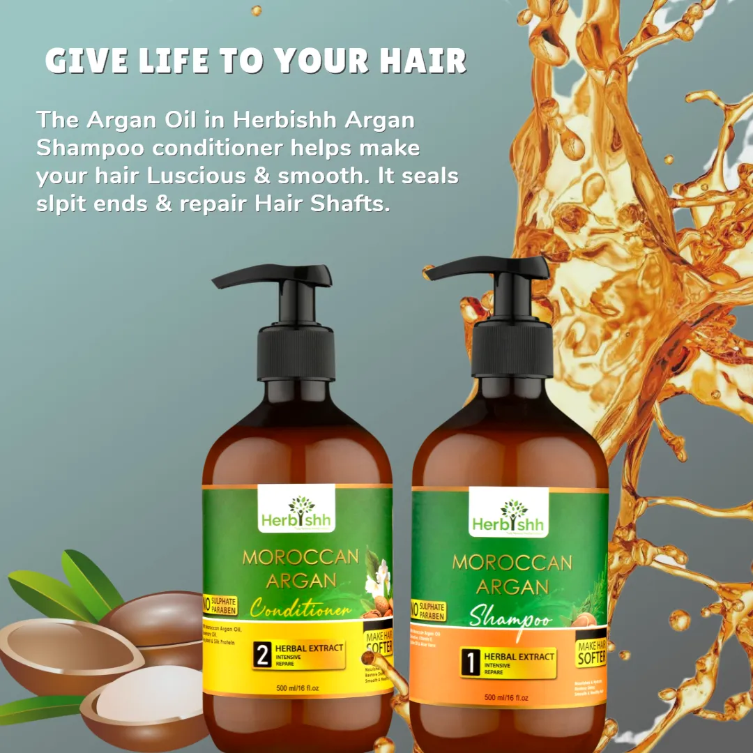 Herbishh Argan Oil Shampoo and Conditioner Set