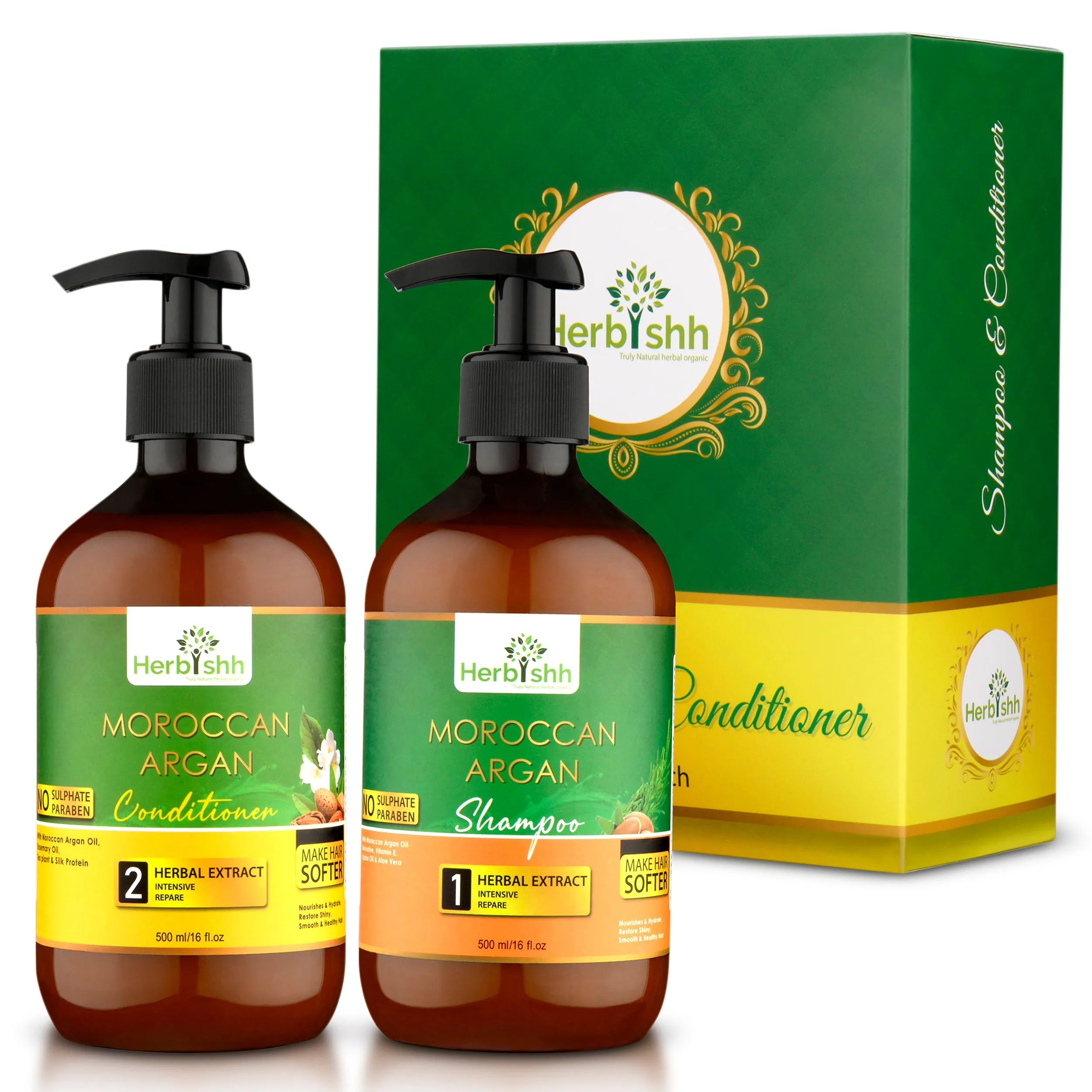 Herbishh Argan Oil Shampoo and Conditioner Set