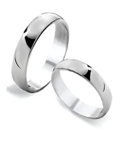 His and Hers Traditional Sterling Silver Wedding Rings | 5mm