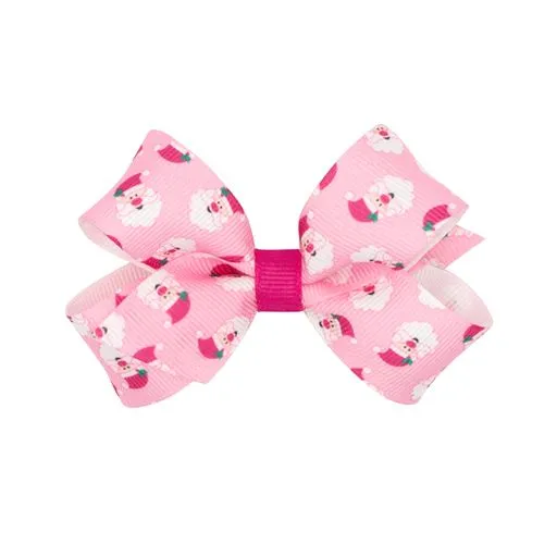 Holiday themed grosgrain bows(Pink Christmas)