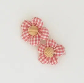 Kit & Kate Fleur Children's Hair Clips - Raspberry