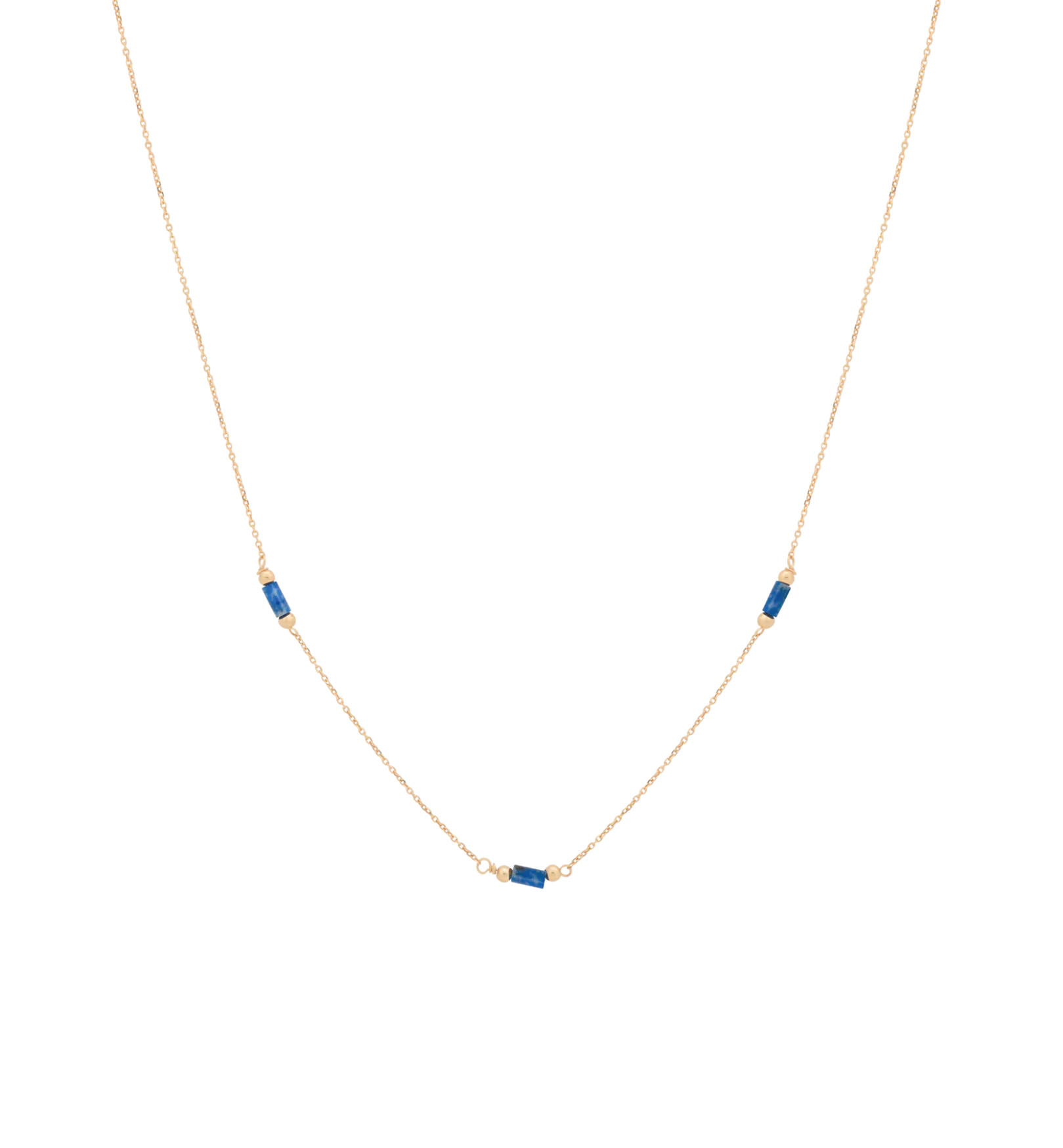 Lapis Necklace 14K