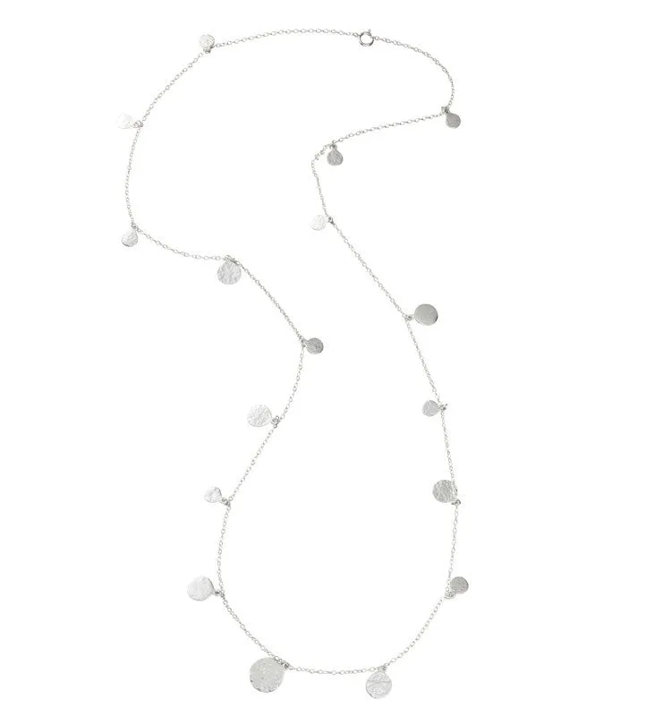 Lena Necklace, Long, Silver