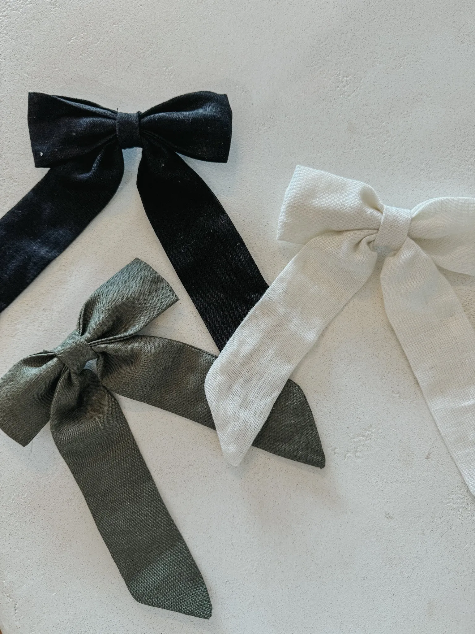 Linen Bow Hair Clip - Large