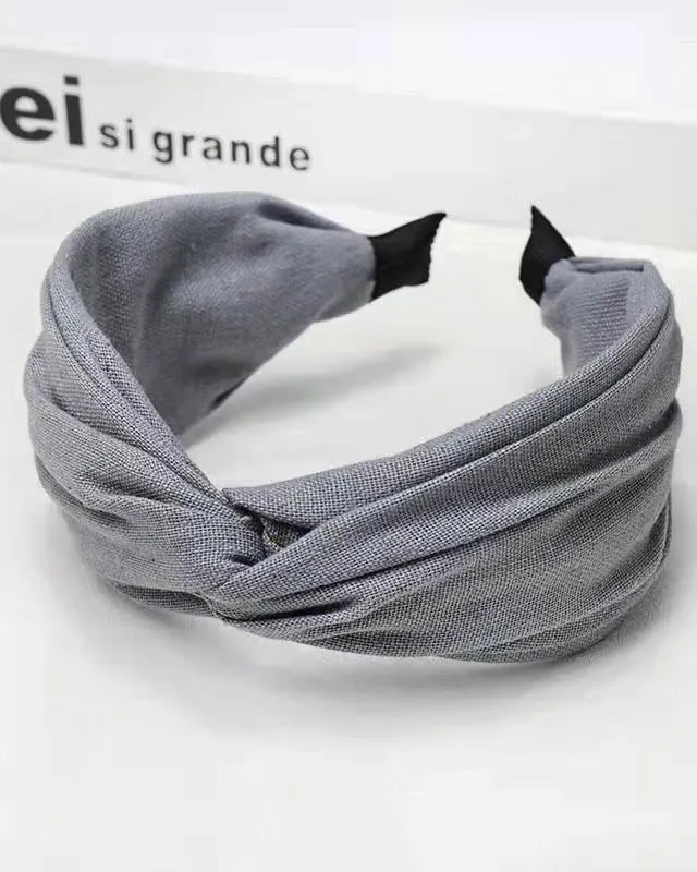 Linen Headband Grey