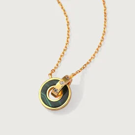 Lucky Rings Malachite Pendant Necklace