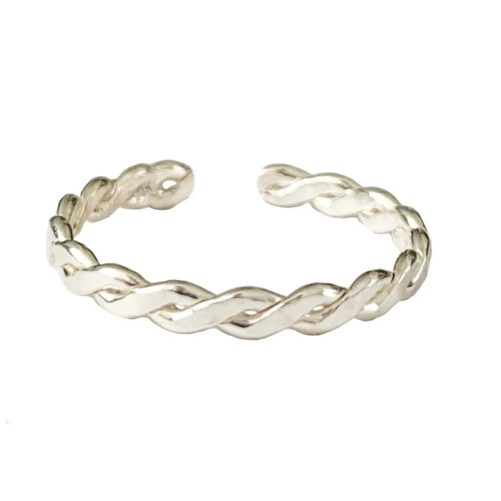 Medium Brenna Braided Adjustable Ring