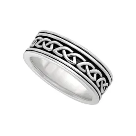 Mens Celtic Knot Band (Sterling Silver)