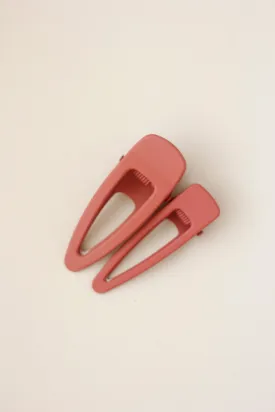 Mini   Regular Matte Clip Set of 2 - Rust