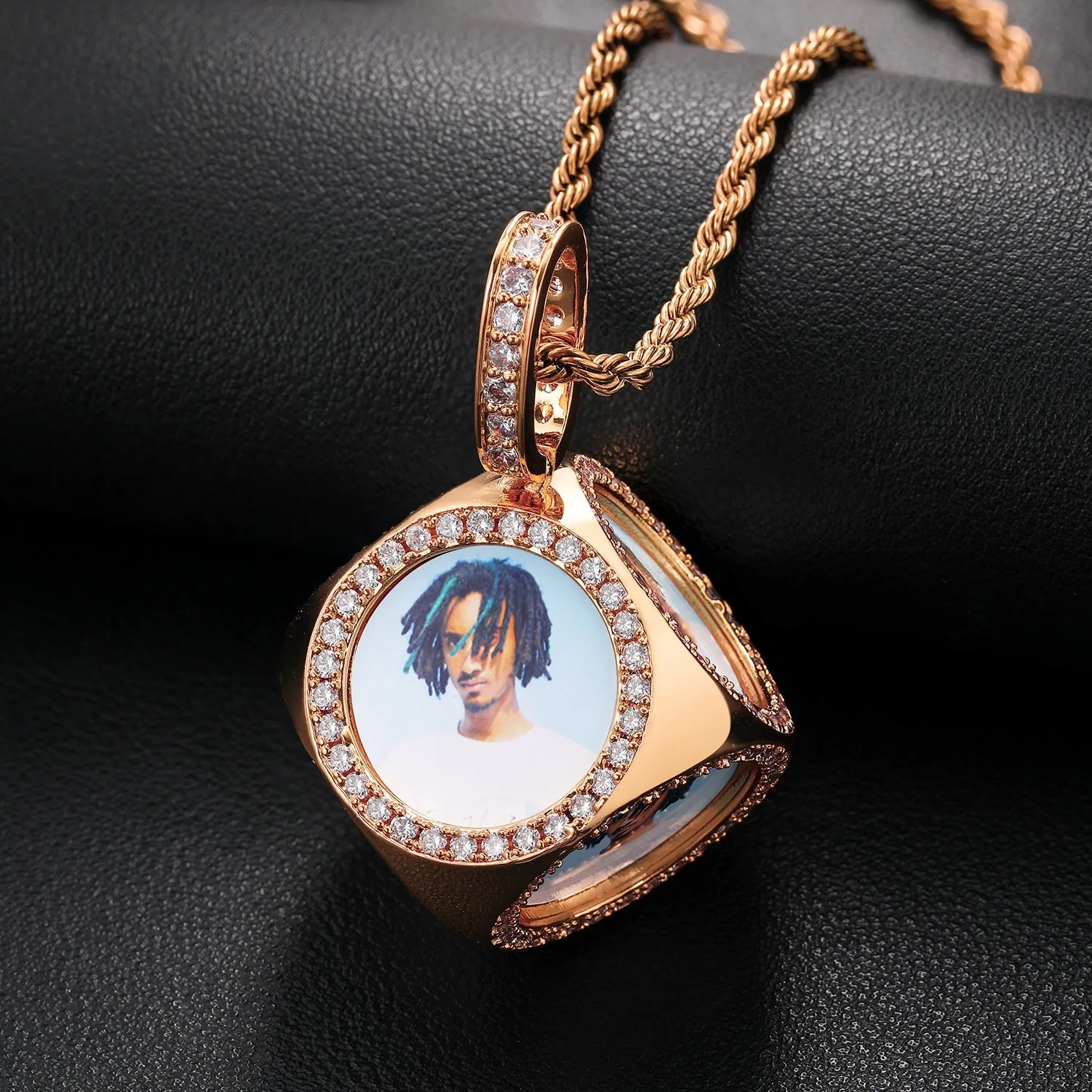 Multiple Photo Necklace-Hip Hop Jewelry-Men's Necklaces