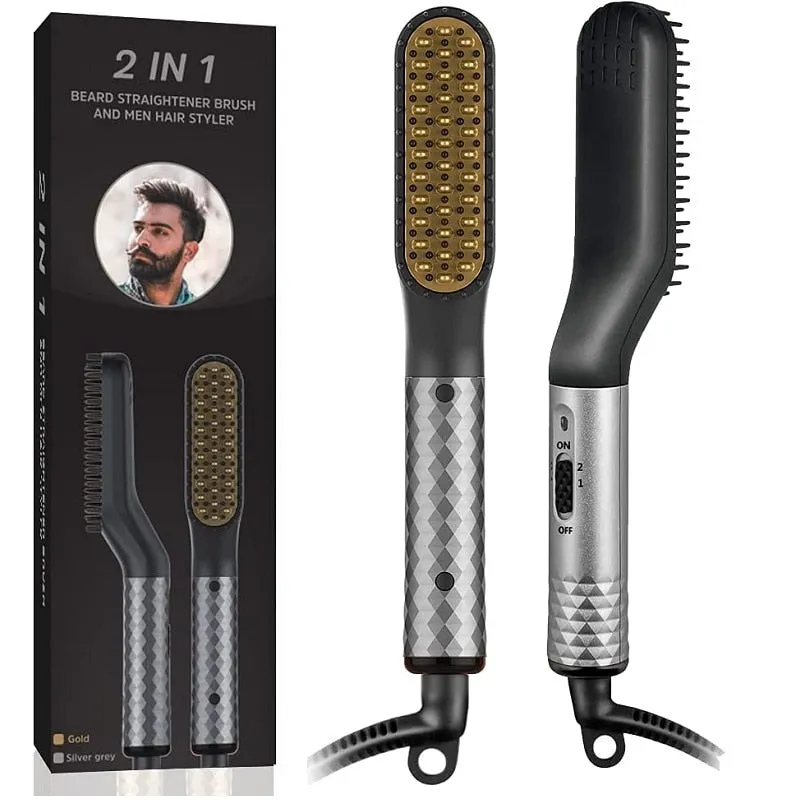 NUAER Multifunctional Electric Hair Comb, Brush and Straightener