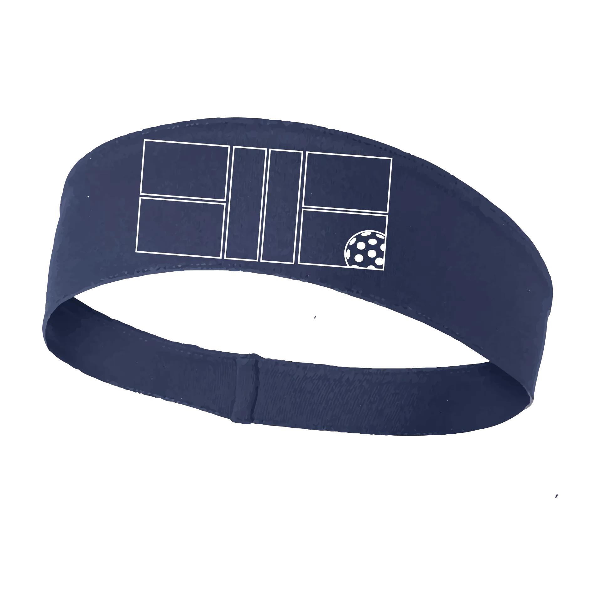 Pickleball Court (White) | Pickleball Headband | 100% Polyester