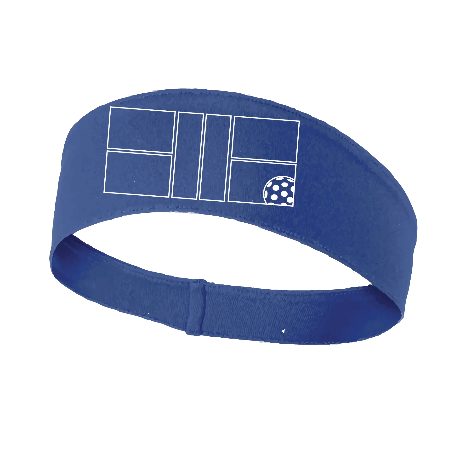 Pickleball Court (White) | Pickleball Headband | 100% Polyester