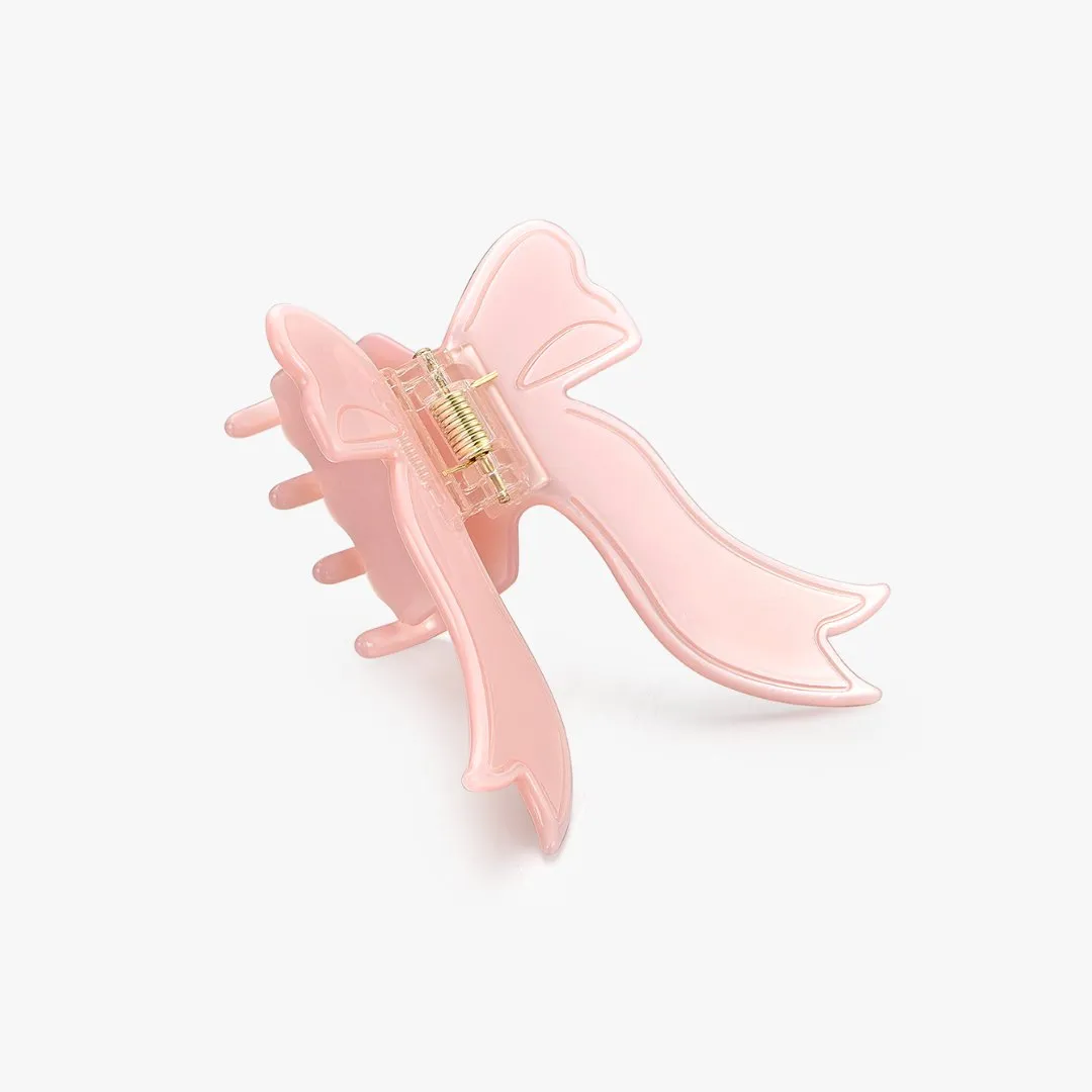 Pink Bow Claw Clip