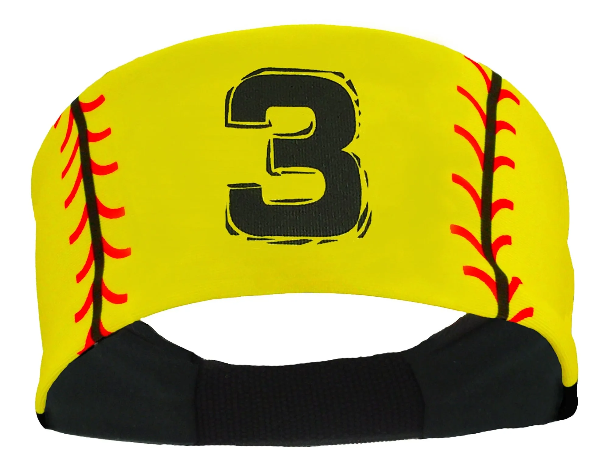 Player ID Softball Stitch Headband (numbers 00-39)