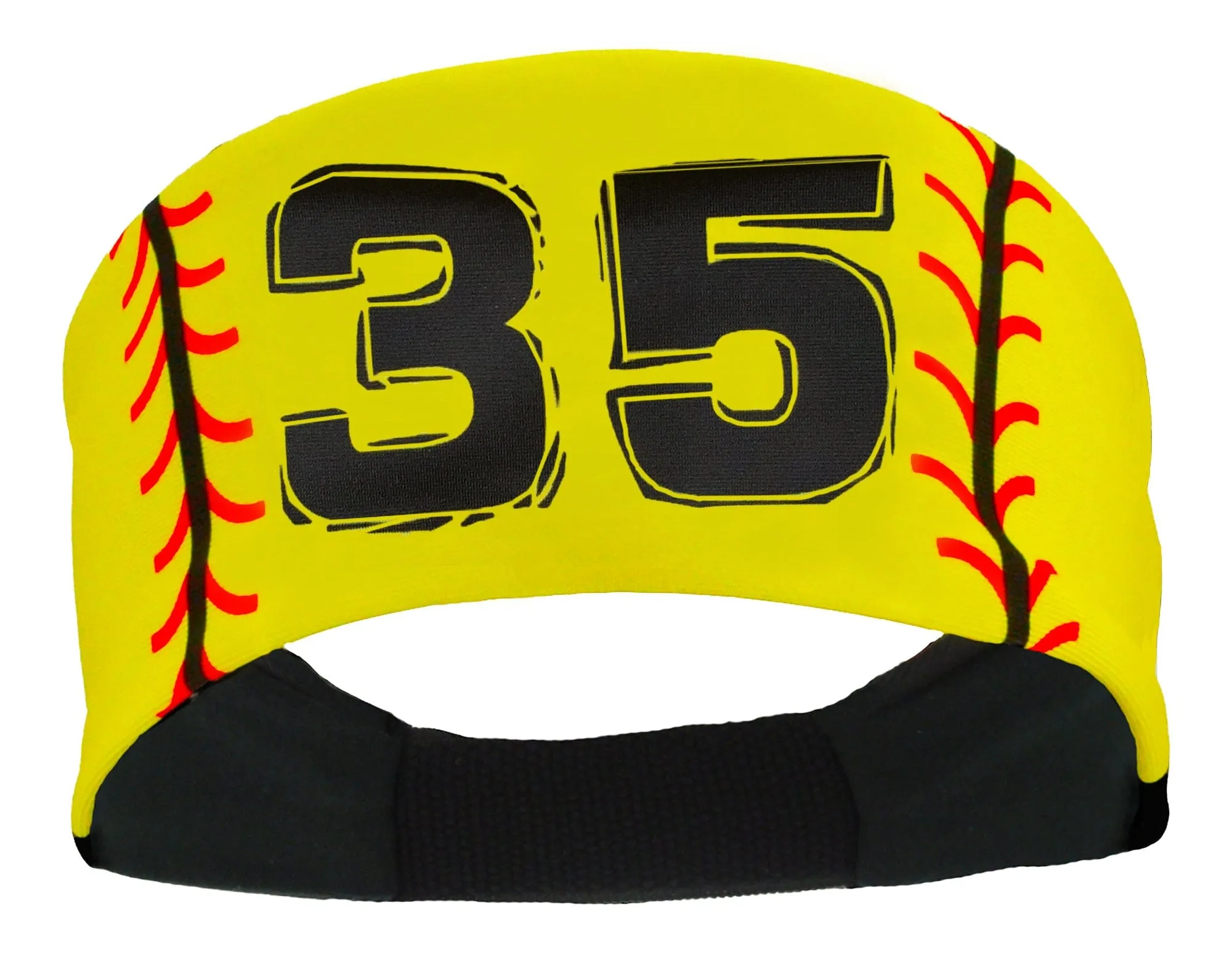 Player ID Softball Stitch Headband (numbers 00-39)