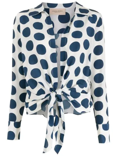 Pois Compose Shirt With Knot