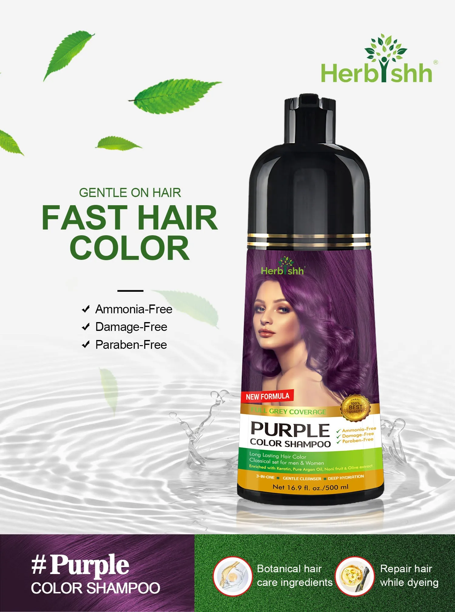 Purple Herbishh Color Shampoo