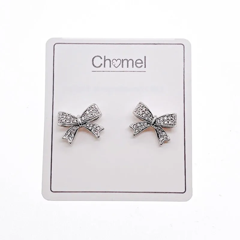 Ribbon Cubic Zirconia Earrings