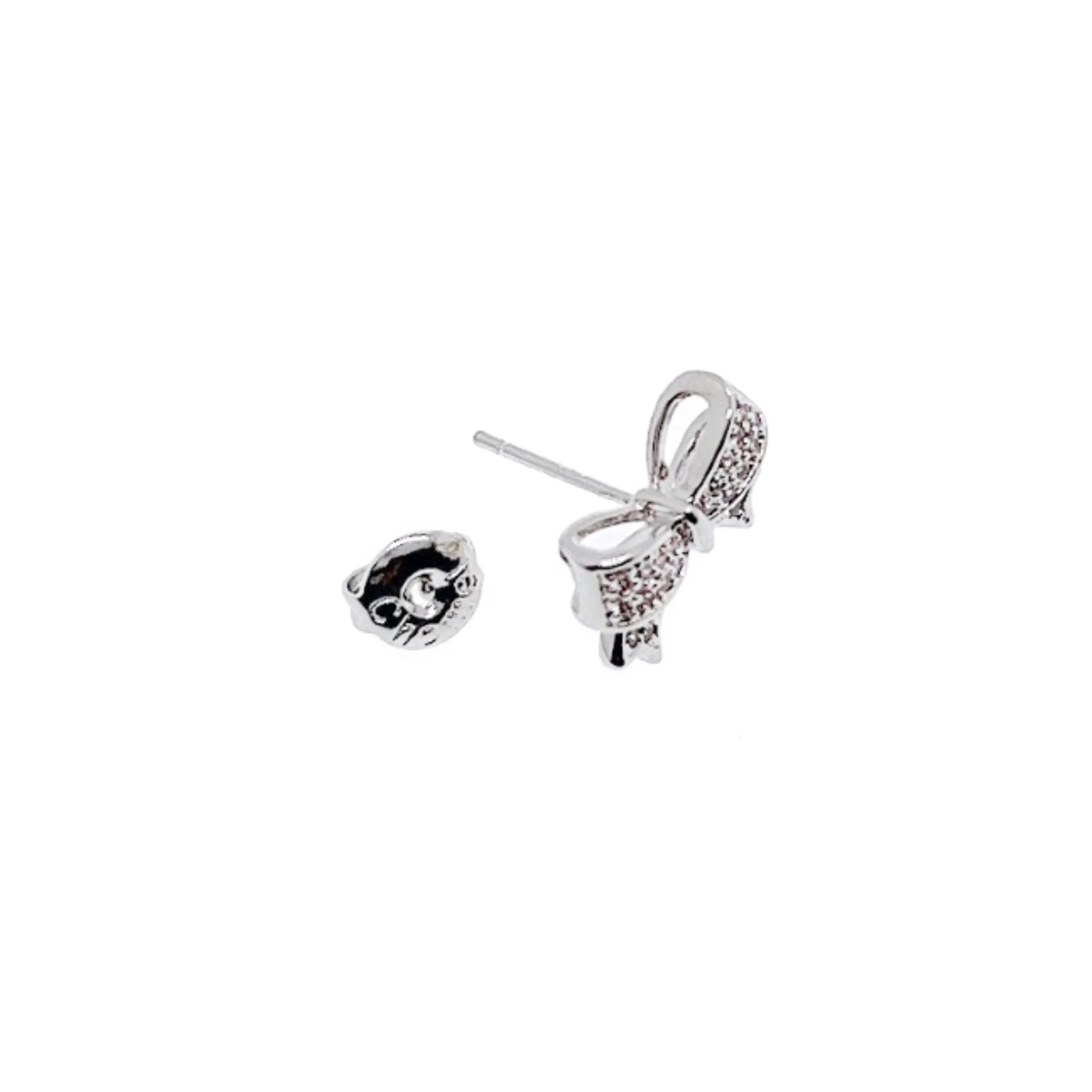 Ribbon Cubic Zirconia Earrings