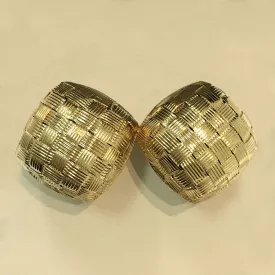 Roberto Coin Appassionata Woven 18k Yellow Gold Earrings