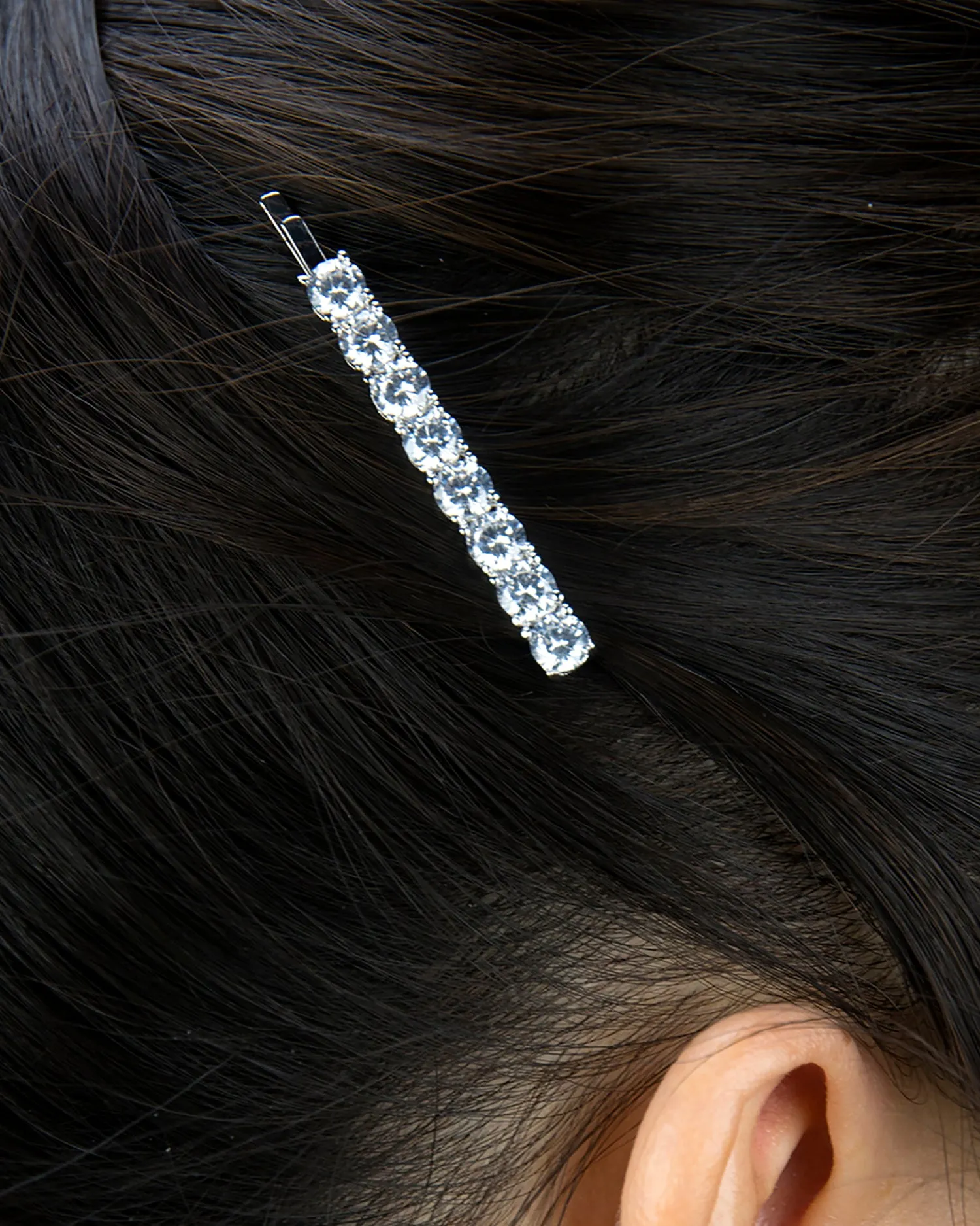 Round CZ Hair Pins