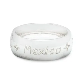 Round The World Personalised Silver Ring