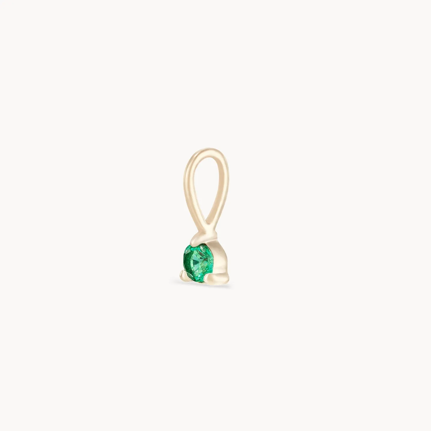 serendipity may birthstone charm - 10k yellow gold charm, emerald